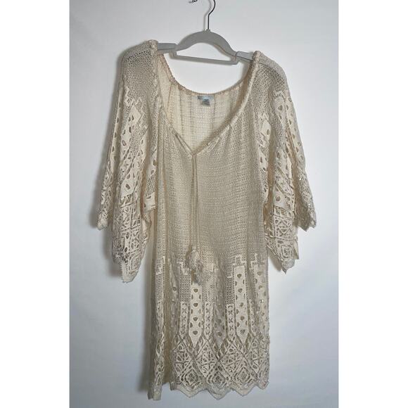 Eberjey Crochet Coverup OR Beautiful Crocheted Dress - Size M/L - 100% Cotton - Picture 1 of 8